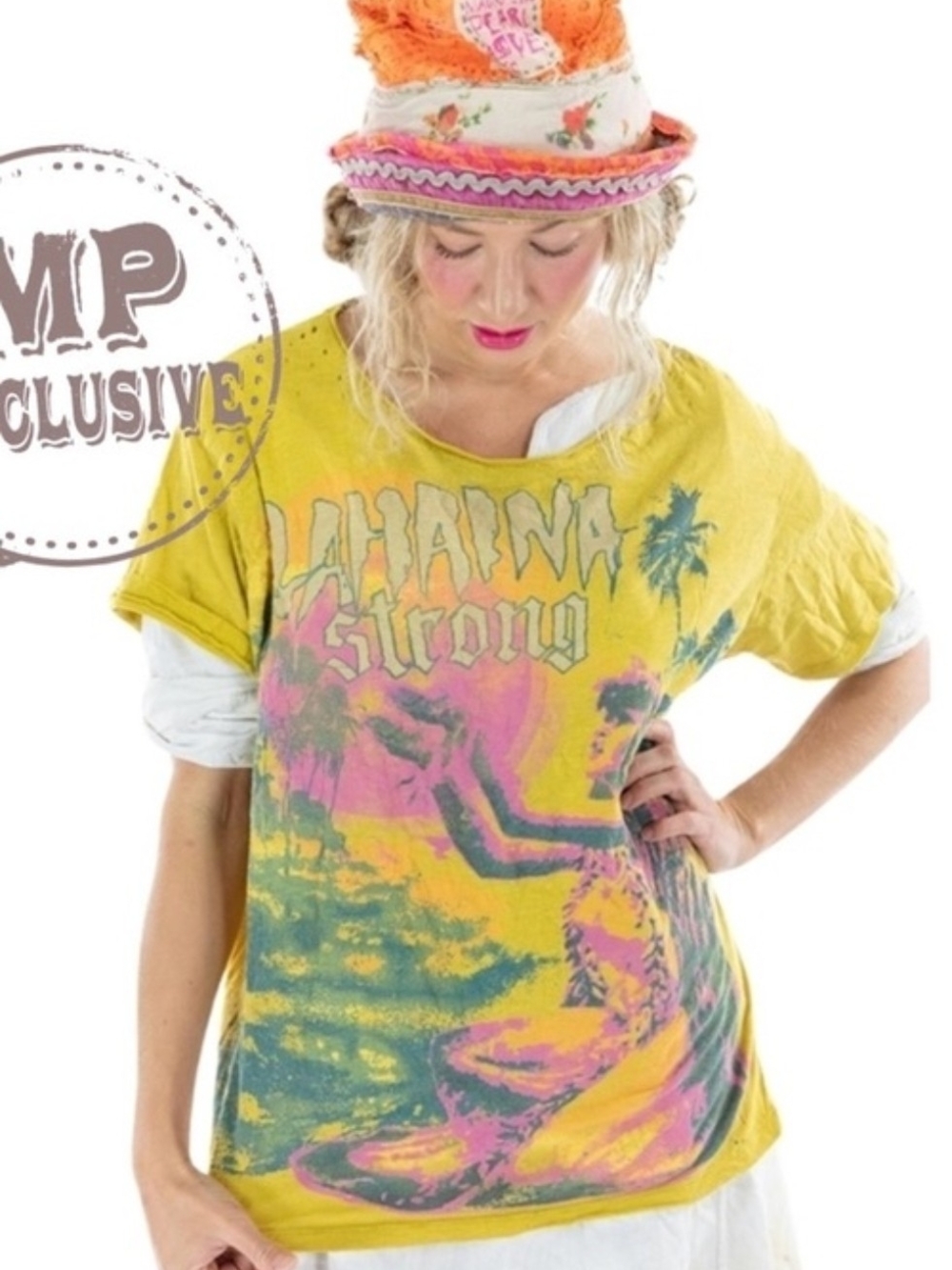 Magnolia Pearl "Lahaina Strong" graphic tee, 2023 Maui Strong Charity Focus